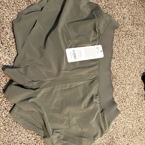 CRZ YOGA Olive Green Athletic Shorts